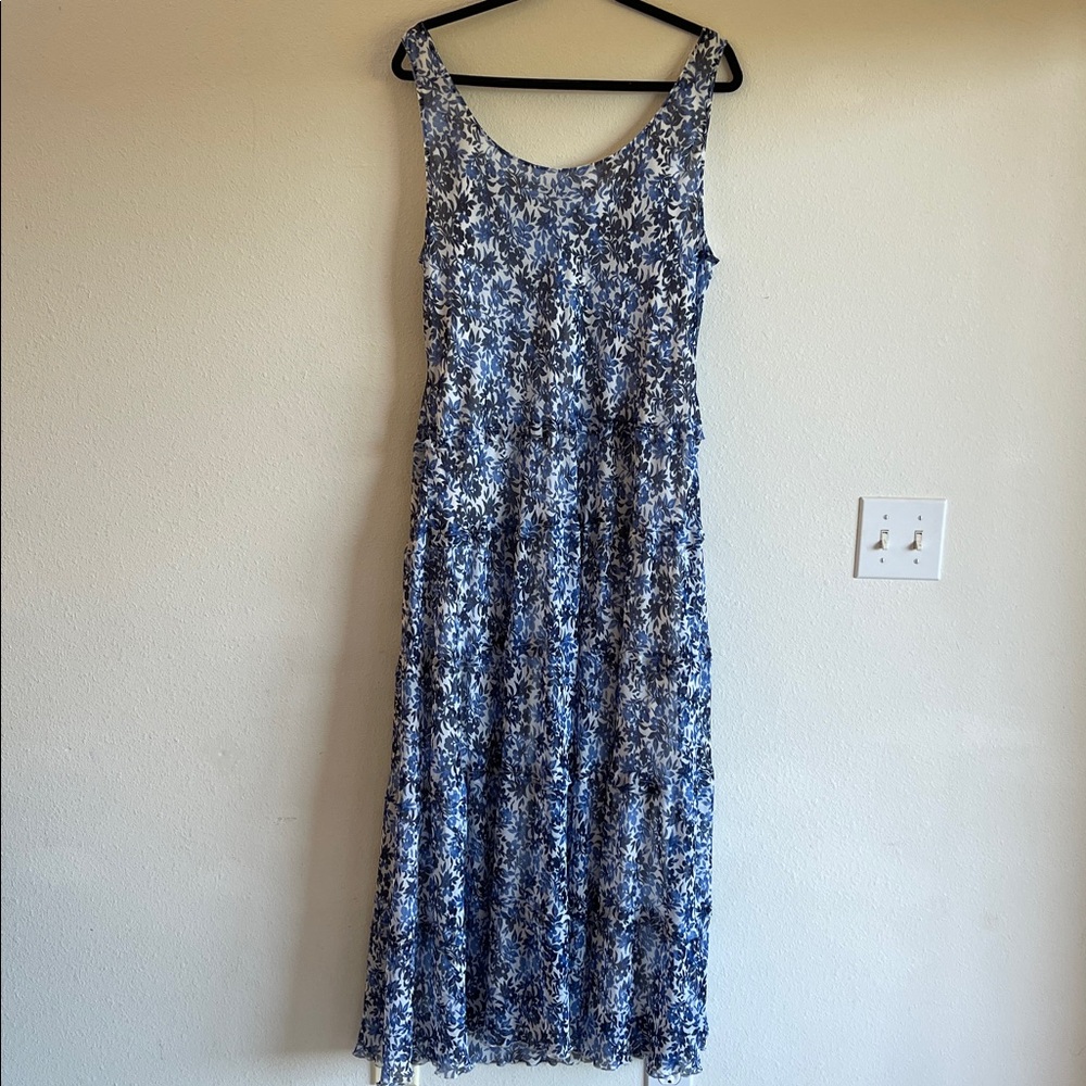 Jones New York Blue Floral Midi Dress - Picture 3 of 8